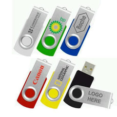 A Logo Swivel USB Flash Drive