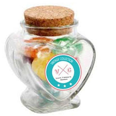 Devine Heart Jar filled with Lollies