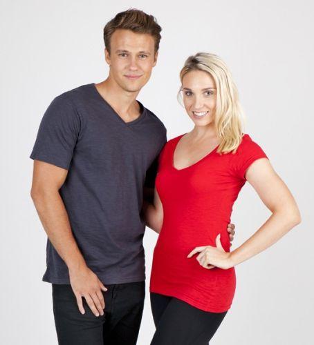 Aston Raw Cotton V Neck TShirt