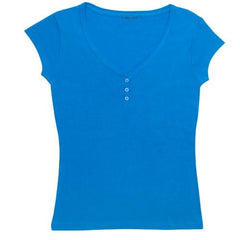 Retro Neck Button TShirt