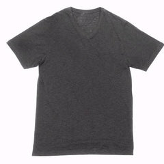 Retro Raw Cotton V Neck TShirt