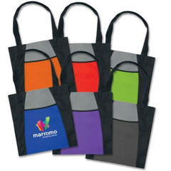Eden Two-Tone Tote Bag with Pocket
