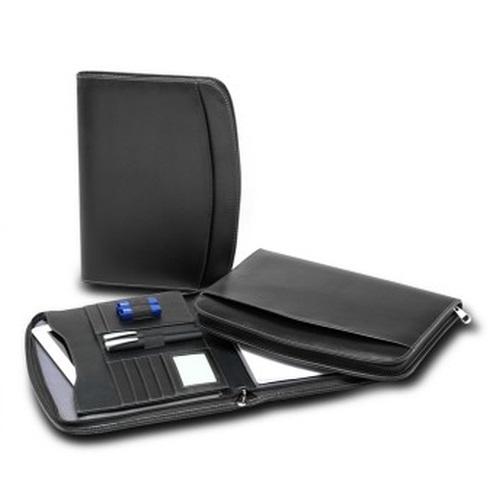R&M Leather Look Compendium with Tablet Pocket