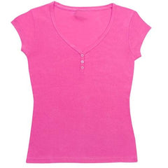 Retro Neck Button TShirt