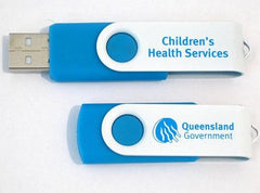A Logo Swivel USB Flash Drive