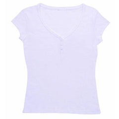 Retro Neck Button TShirt