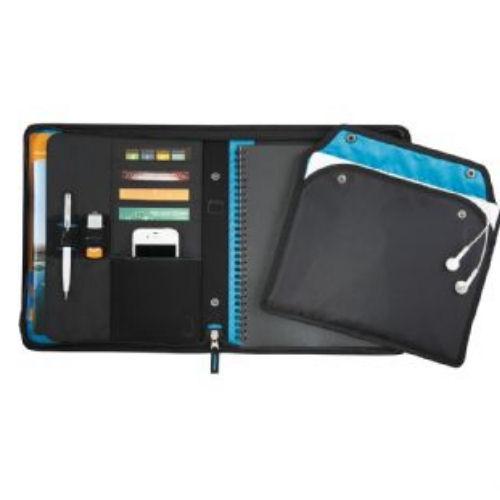 Avalon Blue Trim Compendium with Removable Tablet Holder
