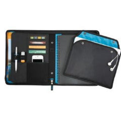 Avalon Blue Trim Compendium with Removable Tablet Holder
