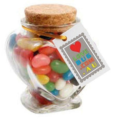 Devine Heart Jar filled with Lollies
