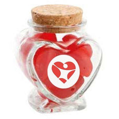 Devine Heart Jar filled with Lollies