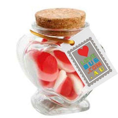 Devine Heart Jar filled with Lollies
