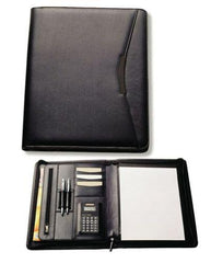 Avalon A4 Leather Look Compendium with Calculator