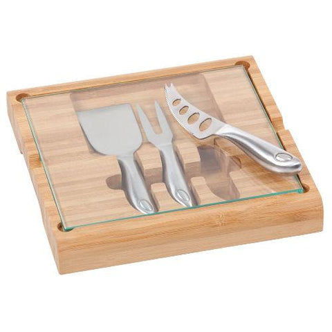 Oxford Bamboo Cheeseboard & Knife Set