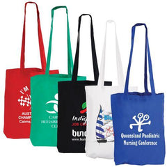 Bleep Coloured Cotton Double Long Handle Conference Tote