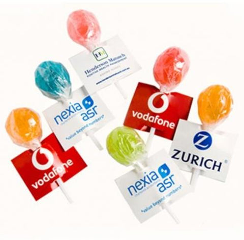 Yum Ball Lollipops with Brand Label