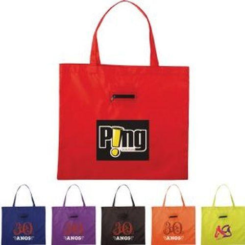 Arrow Nylon Tote Bag with Zippered Pouch