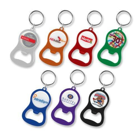 Eden Bottle Opener Keyring with Printed Dome