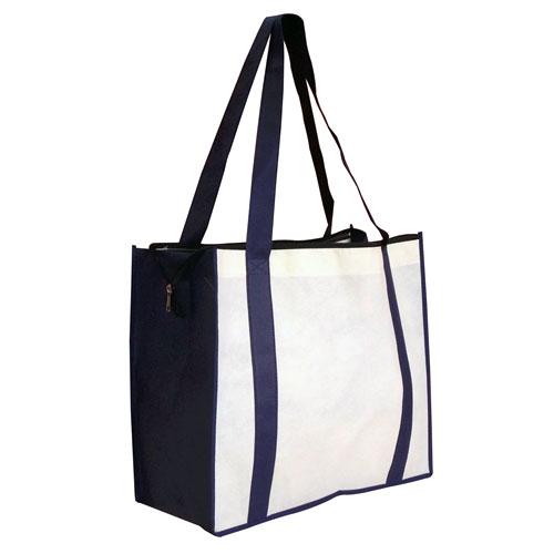 A Large Zippered Non Woven Tote Bag