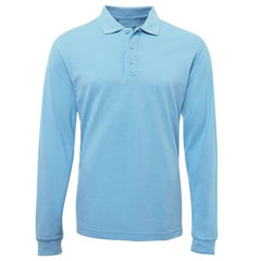 Malcom Plain Cotton Blend Long Sleeve Polo Shirt.