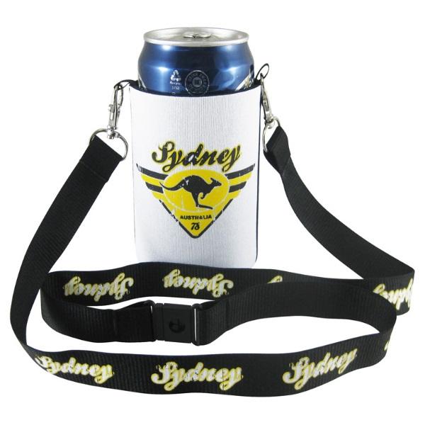 Neo Folding Stubby Cooler with Lanyard