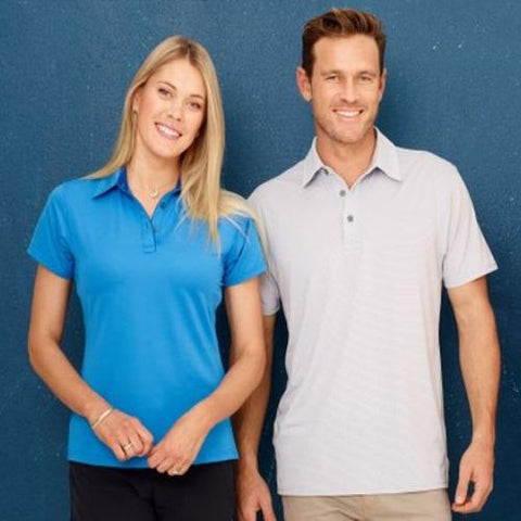 Outline Silver Stripe Deluxe Polo Shirt