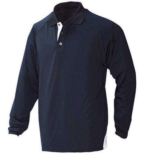Outline Stretch Long Sleeve Sports Polo Shirt