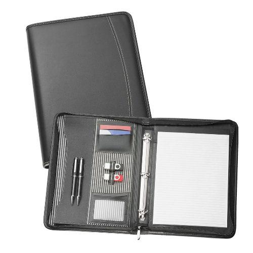 Avalon A4 Inner Stripe Compendium with Removable 3 Ring Binder