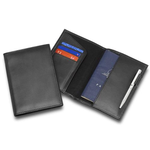 R&M Leather Look Passport Wallet