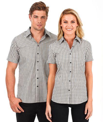 Reflections Two Tone Gingham Check Short Sleeve Shirt