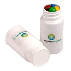 Yum Pill Container filled with Lollies