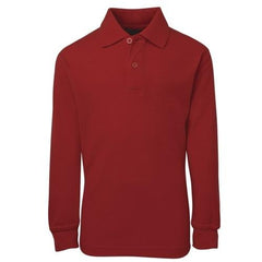 Malcom Plain Cotton Blend Long Sleeve Polo Shirt.